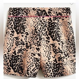 J. Crew high rise leopard print trouser shorts